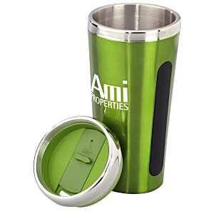 Additional Image 2 - a green and silver tumbler