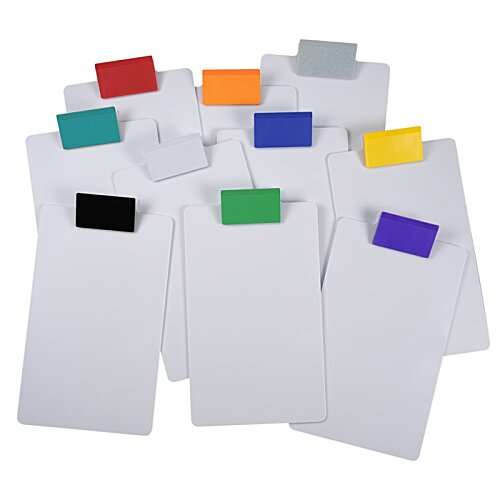 Additional Image 2 - a group of white papers with different colored labels