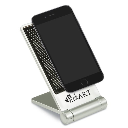 Additional Image 3 - a black phone on a stand