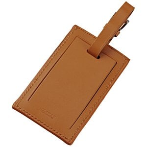 Additional Image 2 - an orange luggage tag with a white background