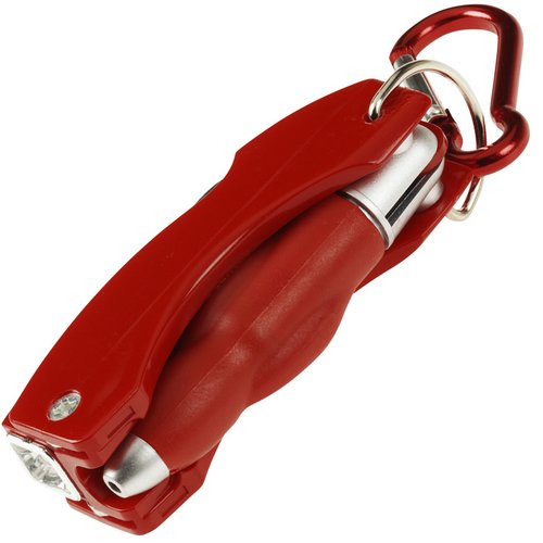Additional Image 1 - a red pocket knife with a red strap