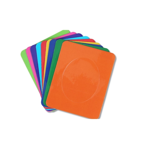 Additional Image 2 - a stack of orange and blue square papers