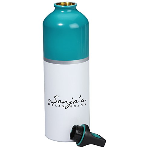 Additional Image 1 - a blue and white cylinder with a black nozzle