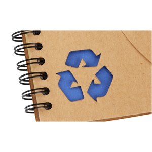 Additional Image 1 - a spiral notebook with a recycle symbol on it