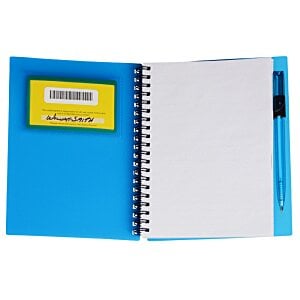 Additional Image 4 - a blue notebook with a yellow label