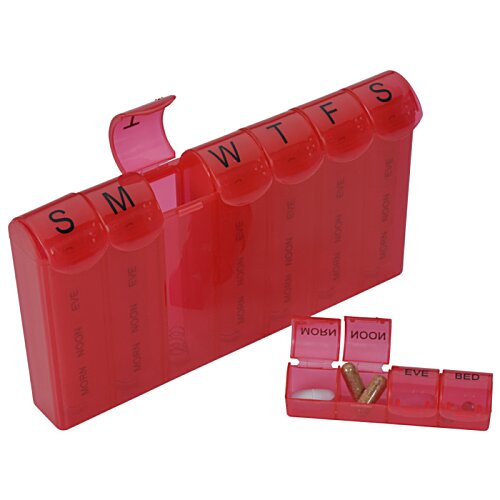 Additional Image 2 - a red plastic box with a few pieces of paper