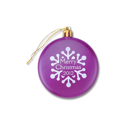 Additional Image 1 - a purple christmas ornament with white snowflake