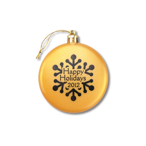 Additional Image 1 - a yellow ball with a black snowflake on it