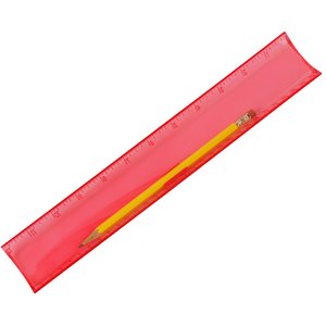Additional Image 1 - a red pencil case with yellow edges