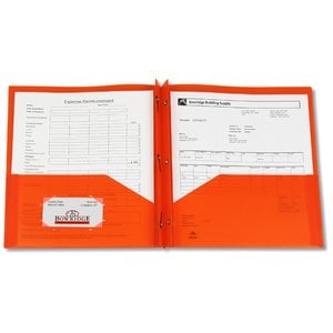 Additional Image 1 - an orange folder with white and black text