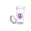Additional Thumbnail Image 1 - a clear glass with a purple logo