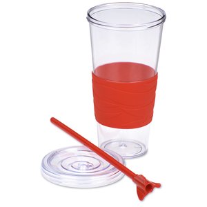 Additional Image 1 - a plastic cup with a red liquid in it