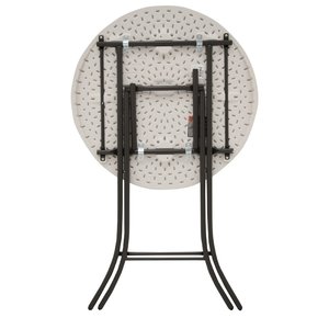 Additional Image 1 - a black metal stand with a white circle