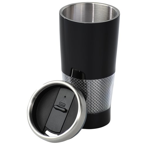 Additional Image 1 - a black and silver tumbler