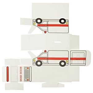 Additional Image 1 - a white box with a red stripe