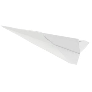 Additional Image 1 - a paper airplane on a white background