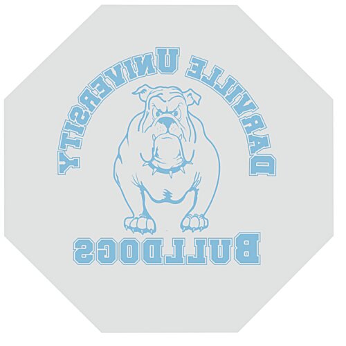 Additional Image 1 - a white octagon with blue writing