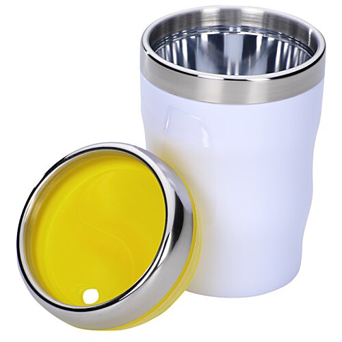 Additional Image 1 - a white cup with a yellow lid