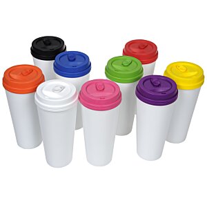 Additional Image 1 - a group of white containers with different colored caps