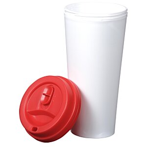 Additional Image 2 - a white cup with a red lid