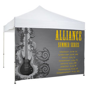 Additional Image 1 - a white tent with a picture of a guitar