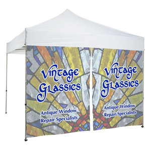Additional Image 2 - a white tent with blue text