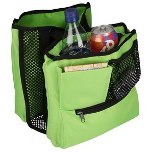 Additional Image 2 - a green bag with a bottle and a soda in it