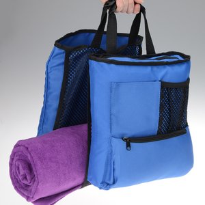 Additional Image 5 - a blue and black bag with a purple mat