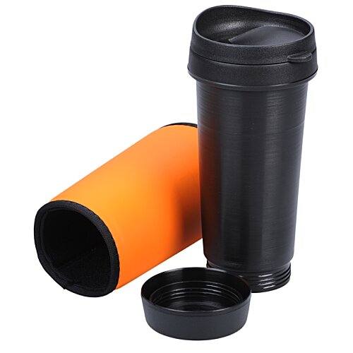 Additional Image 3 - a black and orange cup