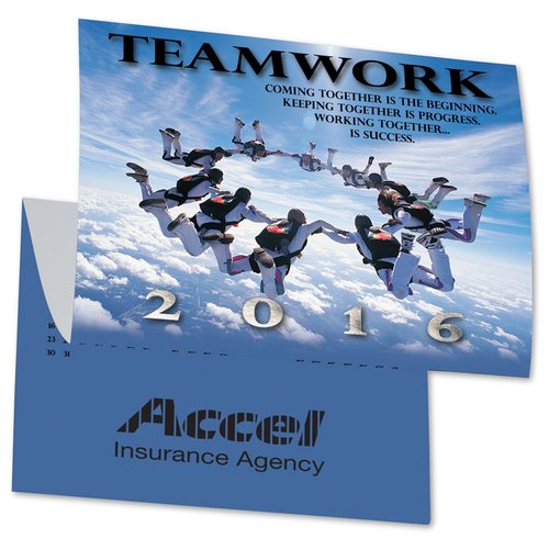 Additional Image 1 - a blue card with a picture of people flying in the air