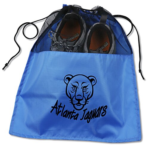 Additional Image 4 - a blue bag with a pair of shoes inside