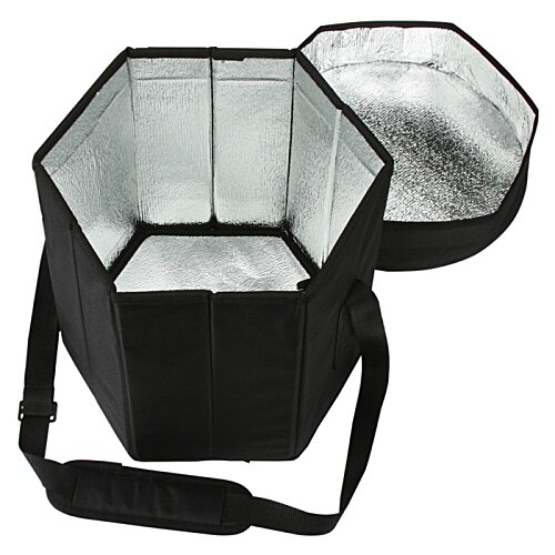 Additional Image 1 - a black and white hexagon shaped box