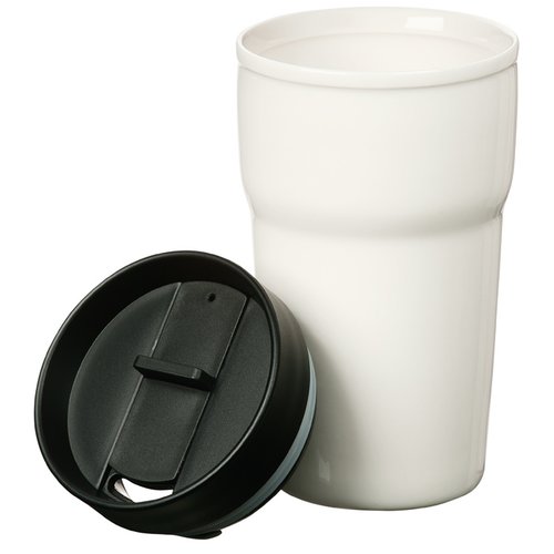 Additional Image 1 - a white cup with a black lid