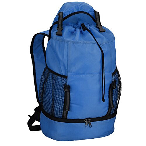 Additional Image 1 - a blue backpack with black straps