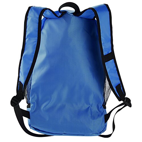 Additional Image 2 - a blue backpack with black straps