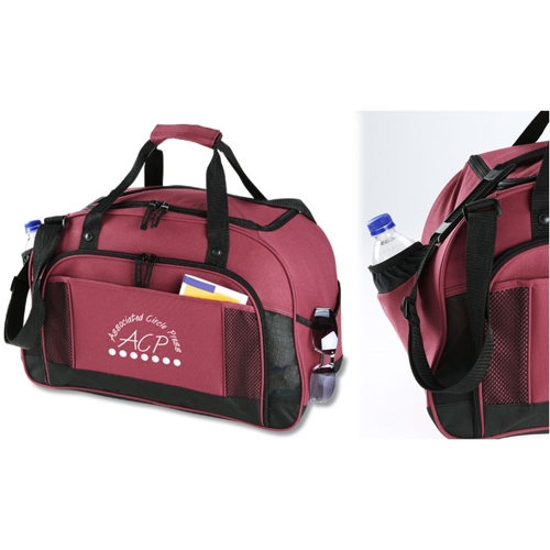 Additional Image 2 - a red and black duffel bag