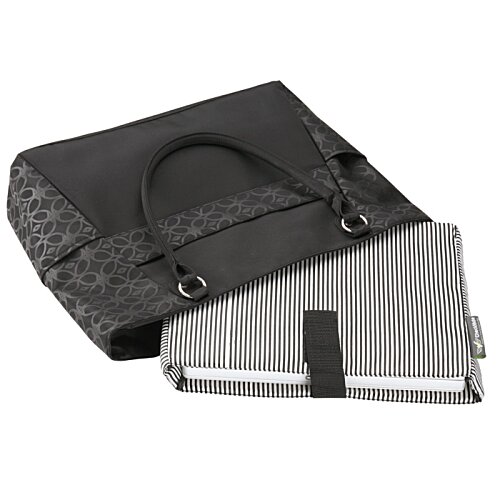 Additional Image 1 - a black bag with a silver laptop