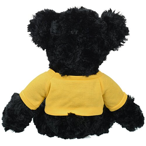 Additional Image 1 - a black teddy bear wearing a white shirt