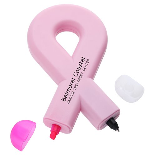 Additional Image 1 - a pink marker pen with a pink ribbon