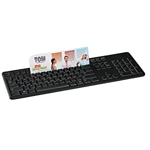 Additional Image 1 - a black keyboard with a piece of paper on it