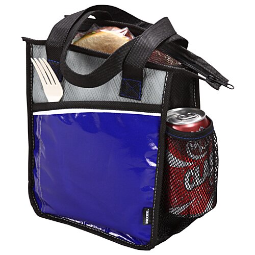 Additional Image 2 - a blue and black bag with a black strap