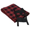 View Image 2 of 3 of Galloway Travel Blanket - Red/Black Plaid