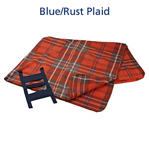 Additional Image 3 - a red plaid blanket with a chair on it