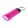 a pink flashlight with a key chain