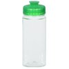 View Image 4 of 5 of PolySure Squared-Up Water Bottle with Flip Lid - 24 oz. - Clear - 24 hr
