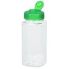 View Image 5 of 5 of PolySure Squared-Up Water Bottle with Flip Lid - 24 oz. - Clear - 24 hr
