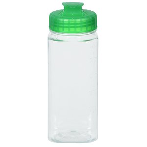 Additional Image 3 - a plastic water bottle with a green lid