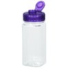 View Image 3 of 3 of PolySure Squared-Up Water Bottle with Flip Lid - 16 oz. - Clear - 24 hr