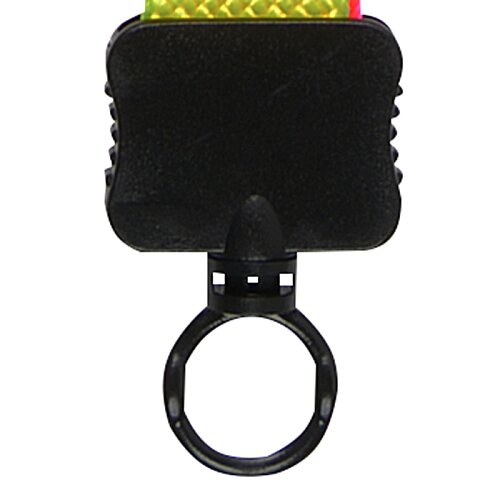 Additional Image 1 - a black keychain with a ring