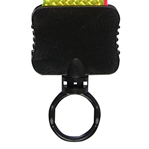 Additional Image 1 - a black keychain with a ring